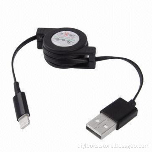 USB 2.0 to Sync Data/Charging Retractable Cable for iPhone 5/iPod Touch/iPad Mini, 80cm Length